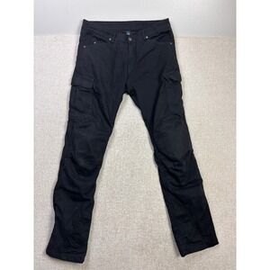 Street & Steel Axial Mens Black Motorcycle Cargo Pants Aramid Reinforced Size 32